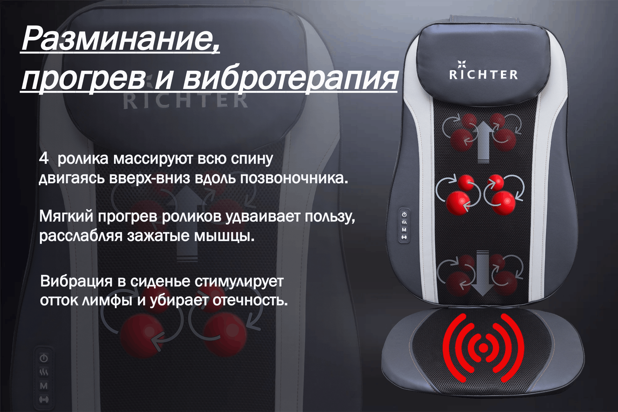 массажная накидка richter-887
